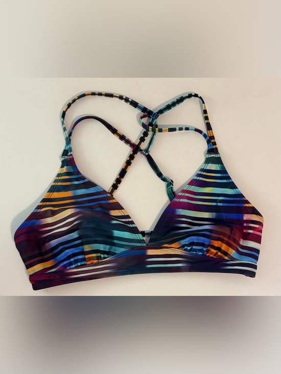 Athleta Other - Athleta Multicolor Striped Swim Top with Crisscross Straps